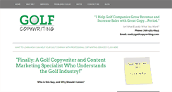 Desktop Screenshot of golfcopywriting.com