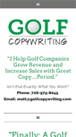 Mobile Screenshot of golfcopywriting.com