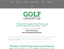 Tablet Screenshot of golfcopywriting.com